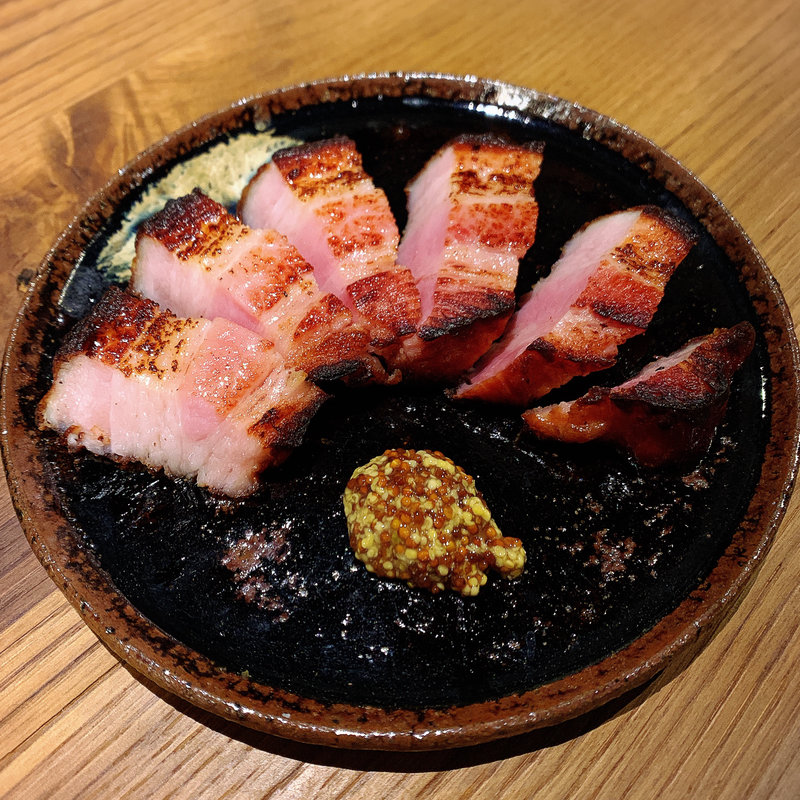 自家製ベーコンのグリル(伊勢海老蕎麦 清正)