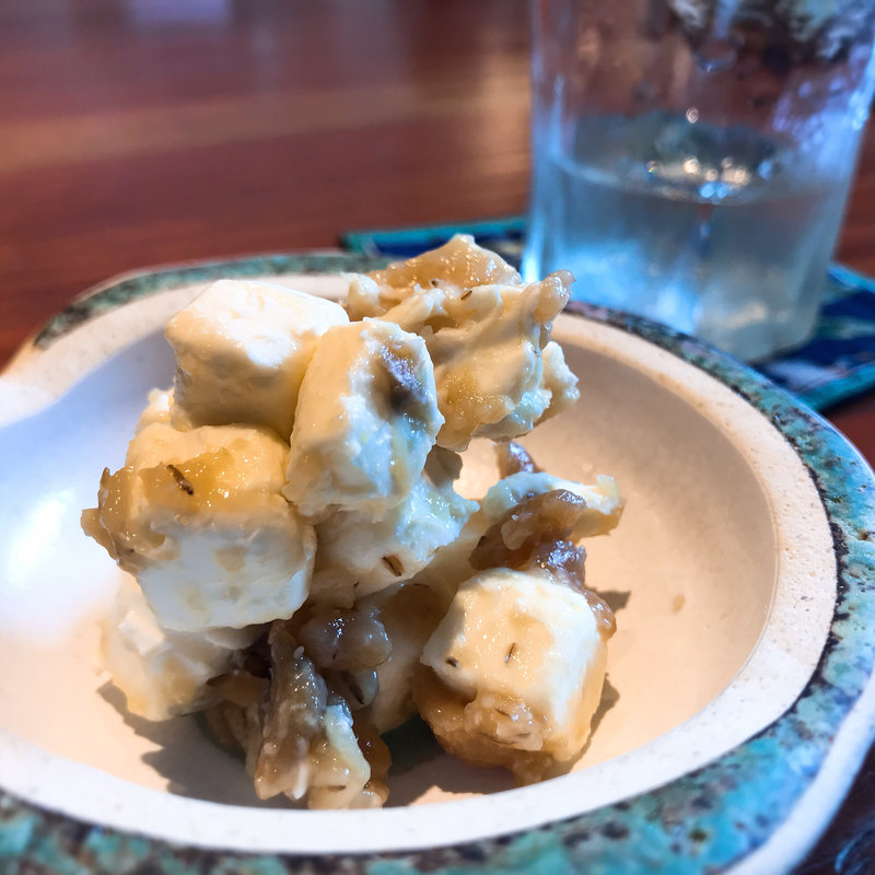 クリームチーズの金山寺味噌和え(玄蕎麦 路庵)