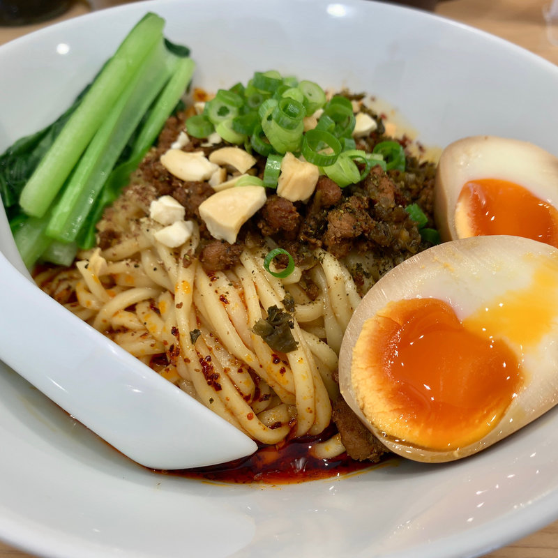 汁なし坦々麺 ( 醤油 ) Tp.煮玉子(ここから)