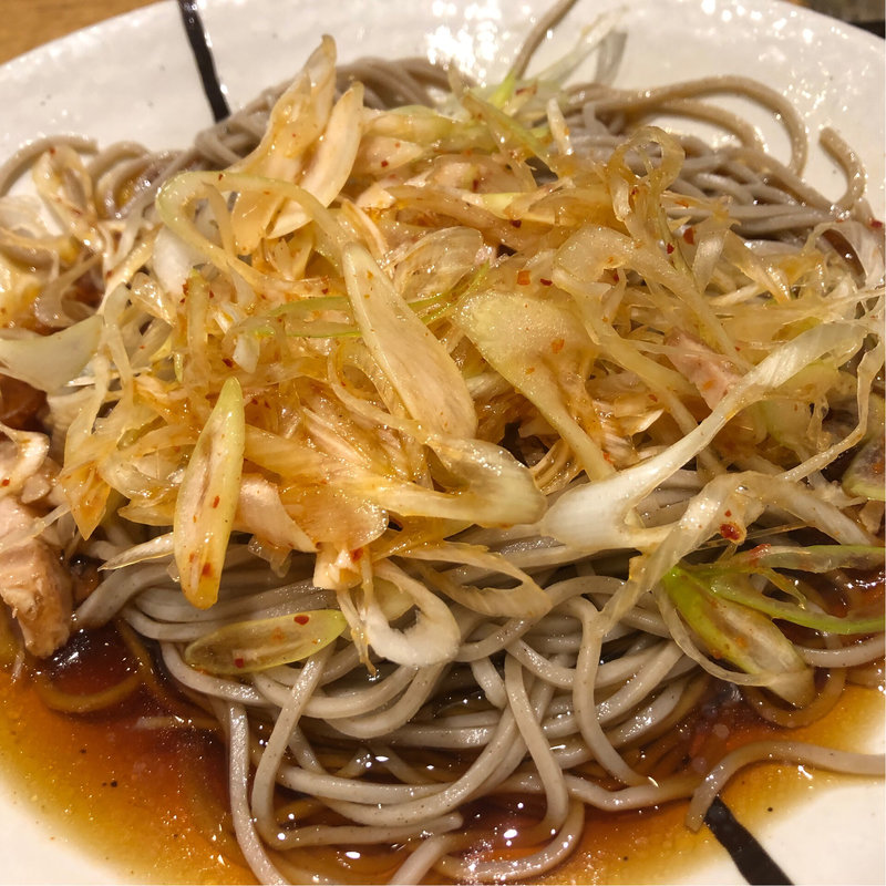 ピリ辛ネギそば(しぶそば 青葉台店)