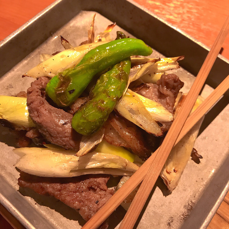 和牛すじねぎ焼き(すし土風炉 船橋店)