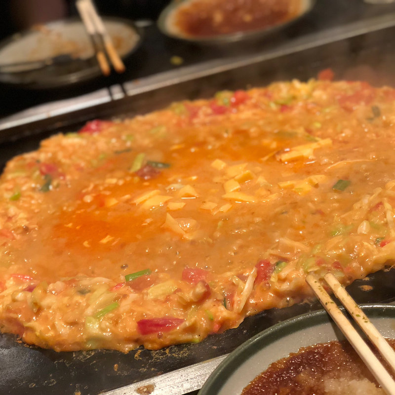 ピリ辛トマトもんじゃチーズ入り(つちや )