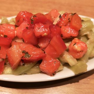大長茄子とトマトのマリネ(肉ビストロ 熟 ルクア1100店 （ニクビストロ ジュク）)
