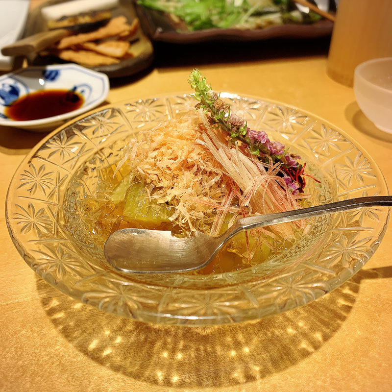 焼きナスのジュレ(酒彩蕎麦 初代)