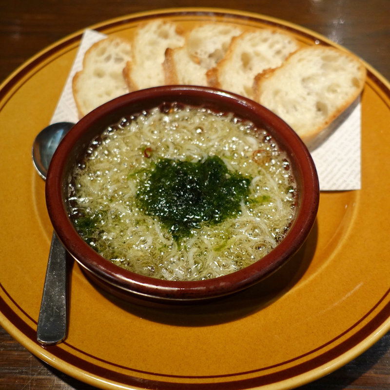 しらすと生海苔のアヒージョ(銀座ライオン 汐留店)