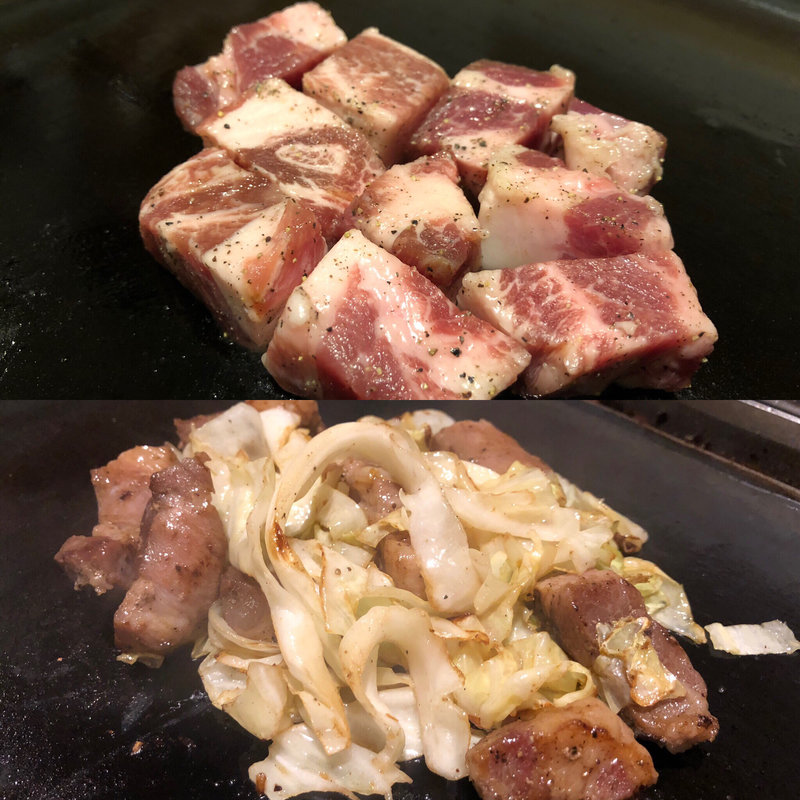 イベリコ豚サイコロステーキ(月島もんじゃ くうや 月島本店)