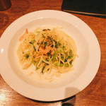 サーモンとほうれん草のレモンクリーム(コモンカフェ)