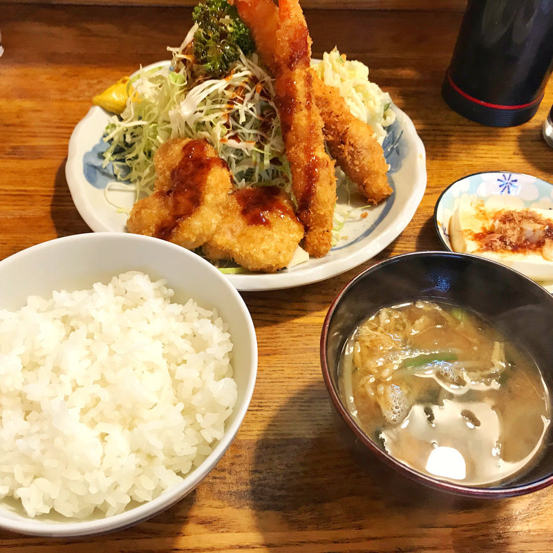海老フライとひれカツ定食(つかさ )