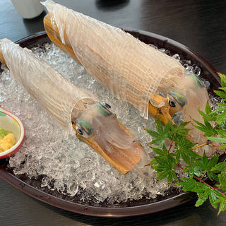 イカの活き造り(呼子朝市いか処 歳香亭 （-yobuko morning market live squid restaurant Saikoutei-）)