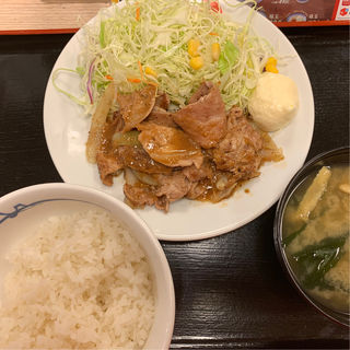 豚肩ロースの生姜焼定食(松屋 国立店 )