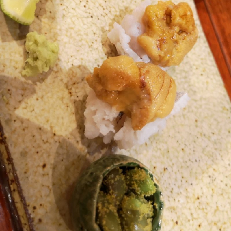 鱧と雲丹(和創作 太 （わそうさく・た）)