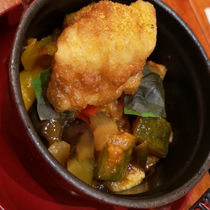 穴子の天ぷらとラタトゥイユ(和創作 太 （わそうさく・た）)