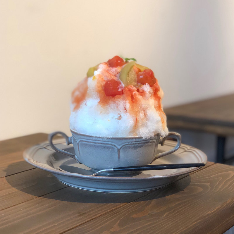 ナスとトマトのかき氷(尾崎珈琲)