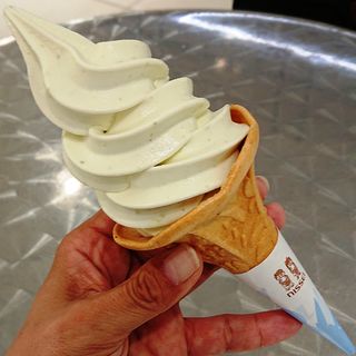 ずんだソフトクリーム(あおばだんご本舗 川崎アゼリア店)