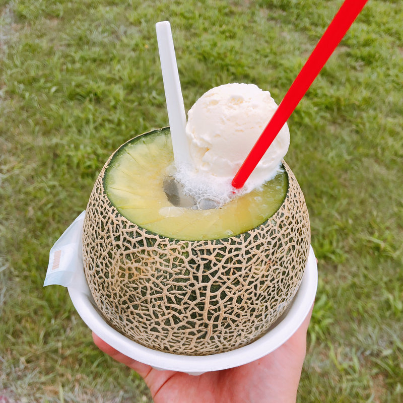 メロンまるごとクリームソーダ(国営ひたち海浜公園)