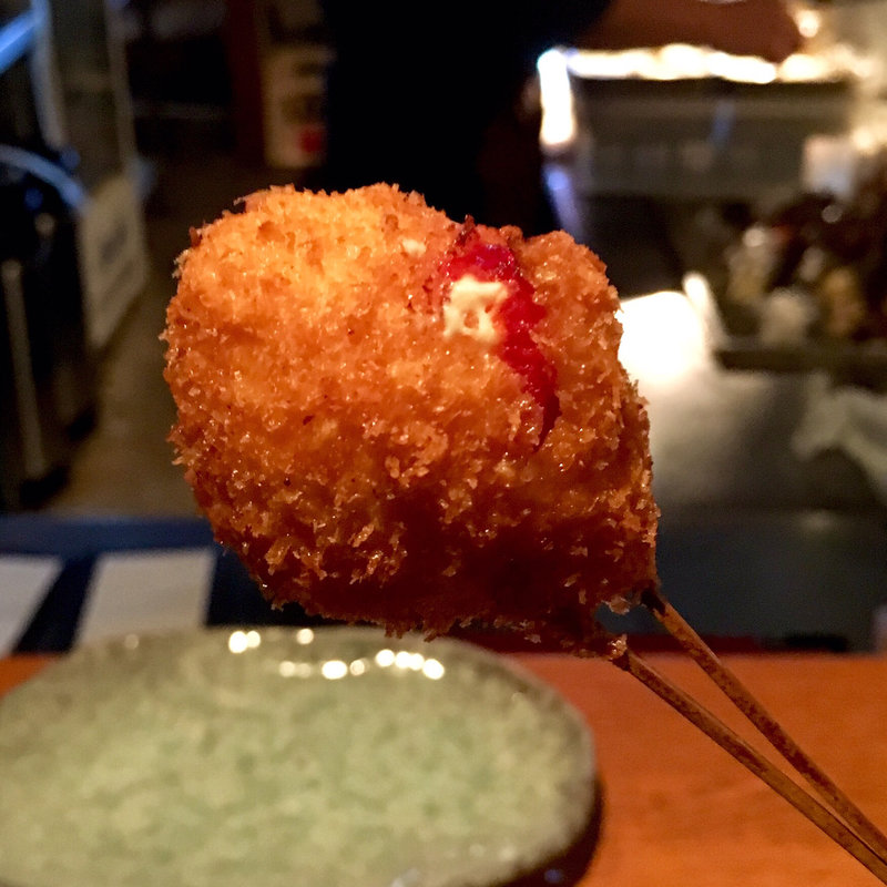 プチトマトクリームチーズ詰め（串揚げ）(串揚げ ふくみみ)