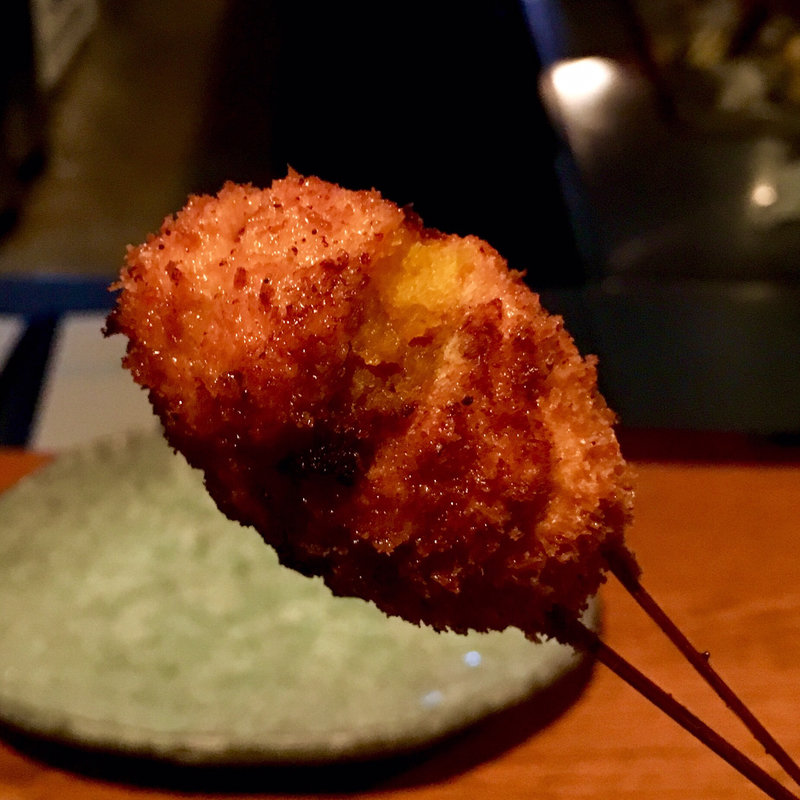 栗かぼちゃのコロッケ（串揚げ）(串揚げ ふくみみ)