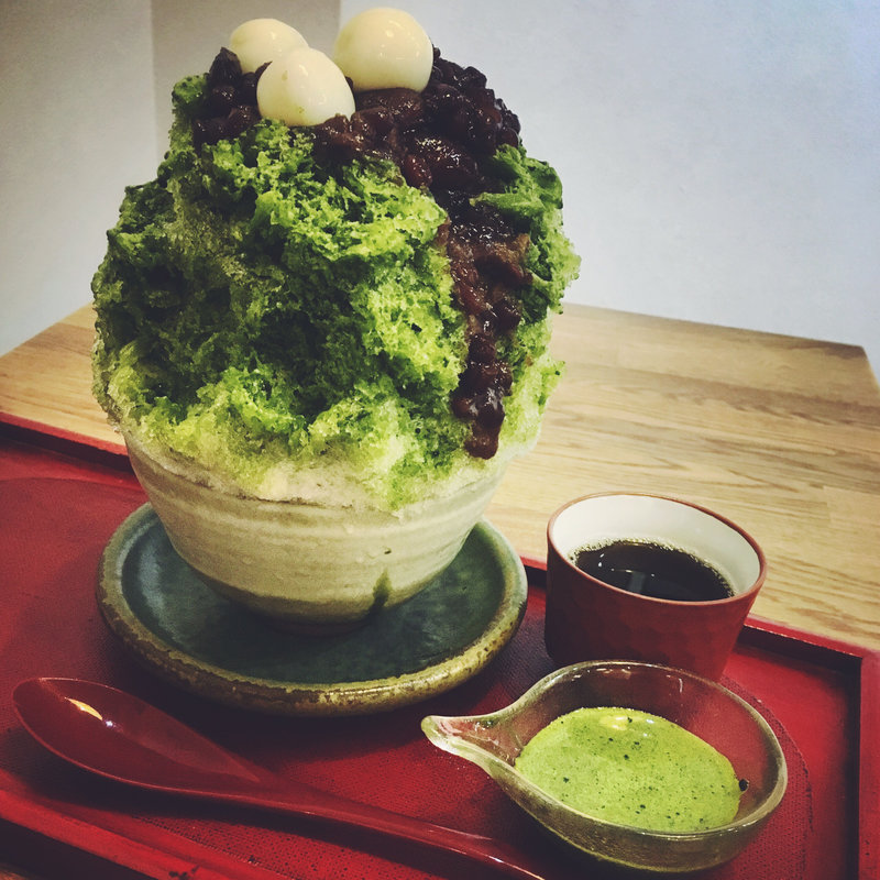 八女金時カキ氷(うめのま 抹茶のカフェー)