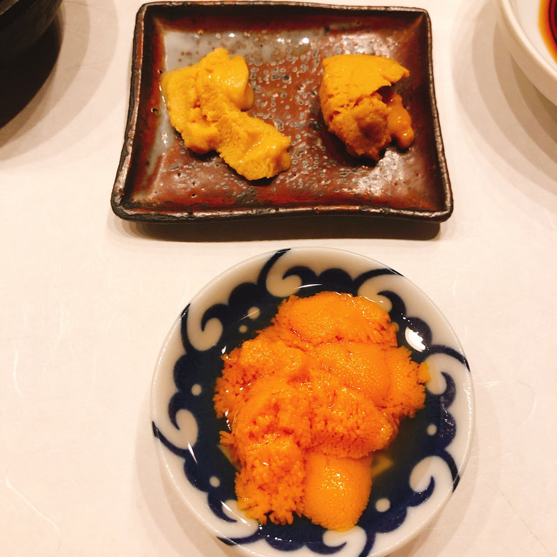 雲丹食べ比べ(西麻布 拓)