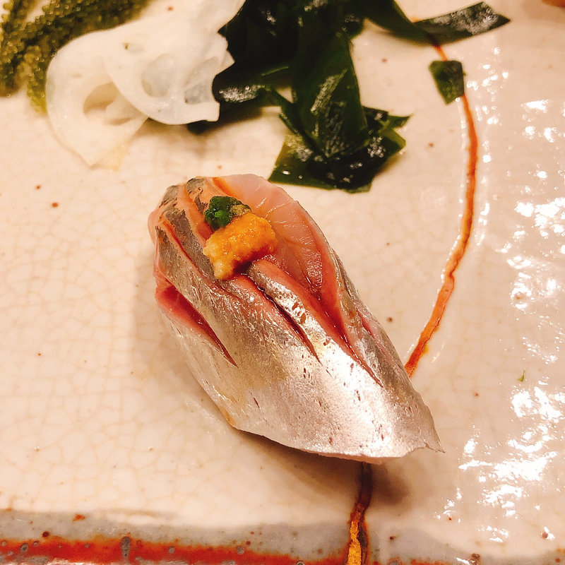 鯵の握り(西麻布 拓)