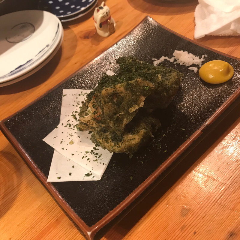レンコンとチーズの磯辺揚げ(晩酌屋おじんじょ)