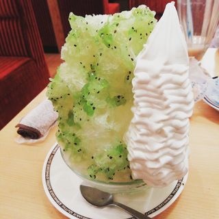 キウイかき氷(コメダ珈琲 函南店)