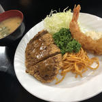 盛合せ（かつハンバーグ小海老フライ）