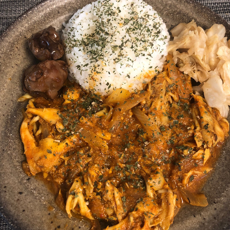 舞茸と鯖缶のカレー(すえ☆pi亭)