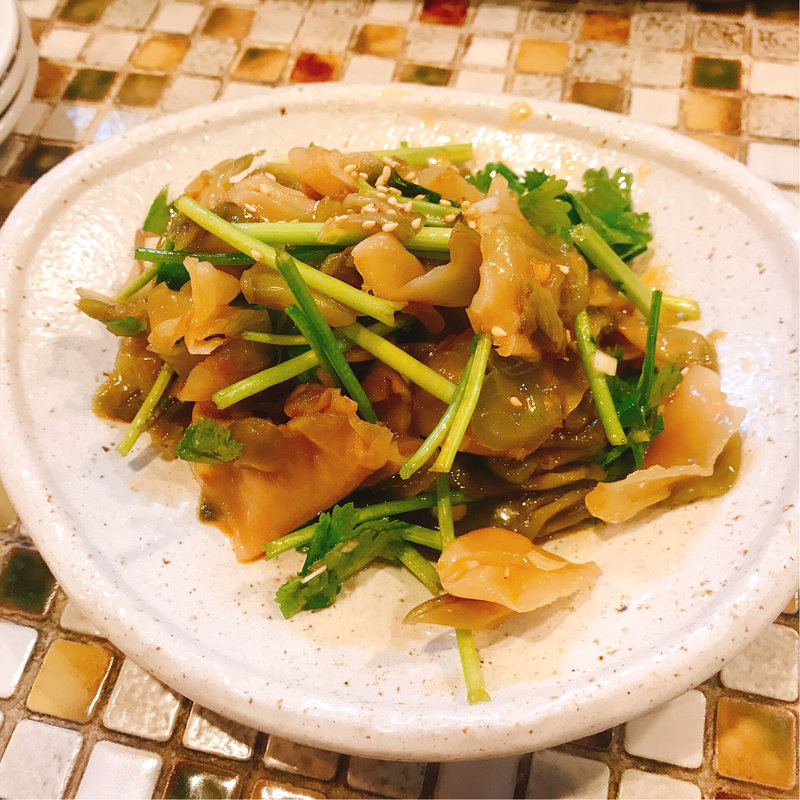 ザーサイパクチー和え(野田焼売店 駒込店)