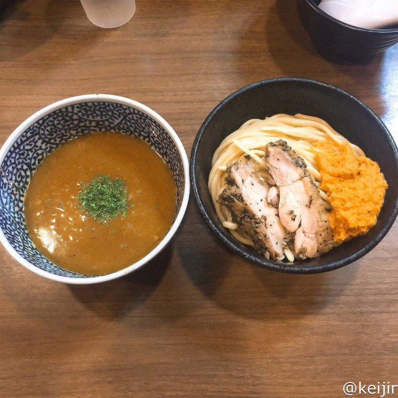 限定 〜黒さつま鶏使用〜 ペジポタ黒さつま鶏つけ麺(煮干しつけ麺 宮元)