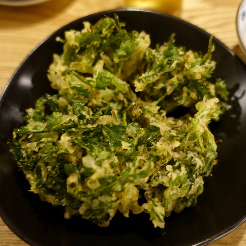 パクチーのかき揚げ(天ぷら天寅 東京ミッドタウン日比谷店)
