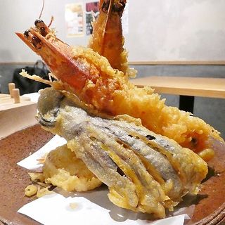 海老天ぷら盛り合わせ(十割蕎麦 玄盛)