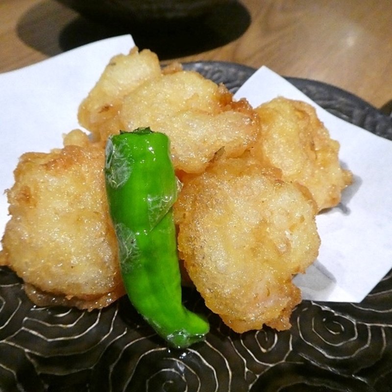 小エビの天ぷら(蕎麦居酒屋 玄盛 大阪北新地本店)