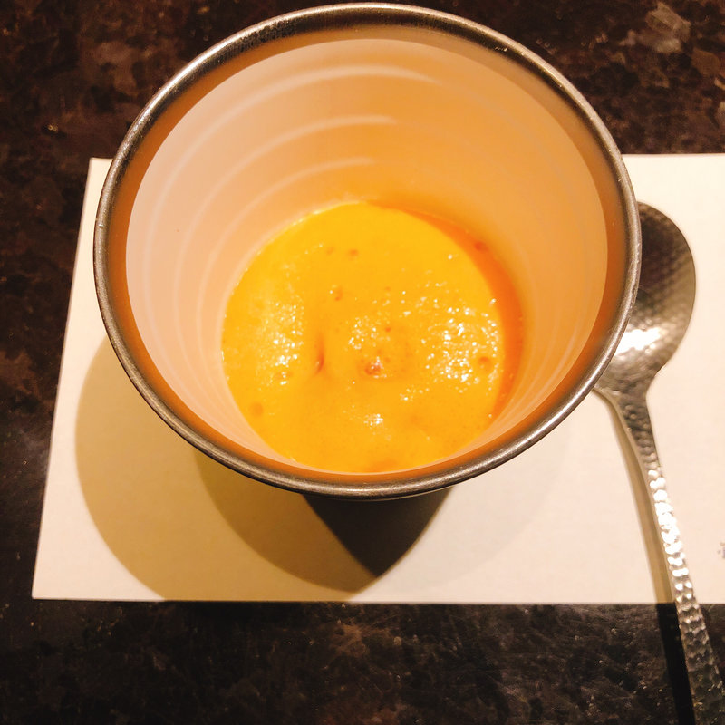 トマトのエスプーマスープ(XEX TOKYO / 鉄板焼An )