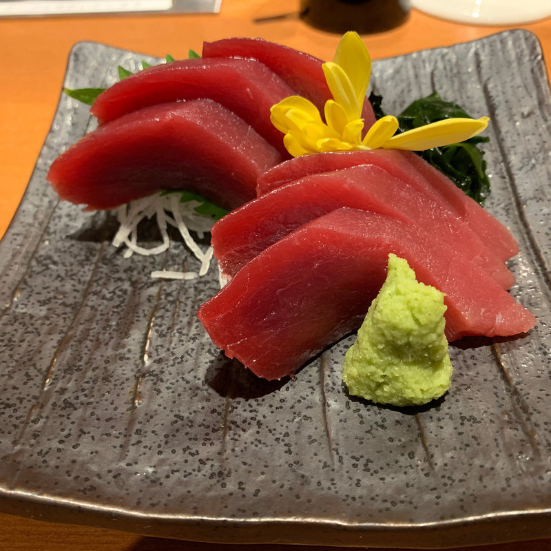 赤身刺(魚河岸素材厨房 魚ＨＩＤＥ 亀戸 居酒屋 総武線)