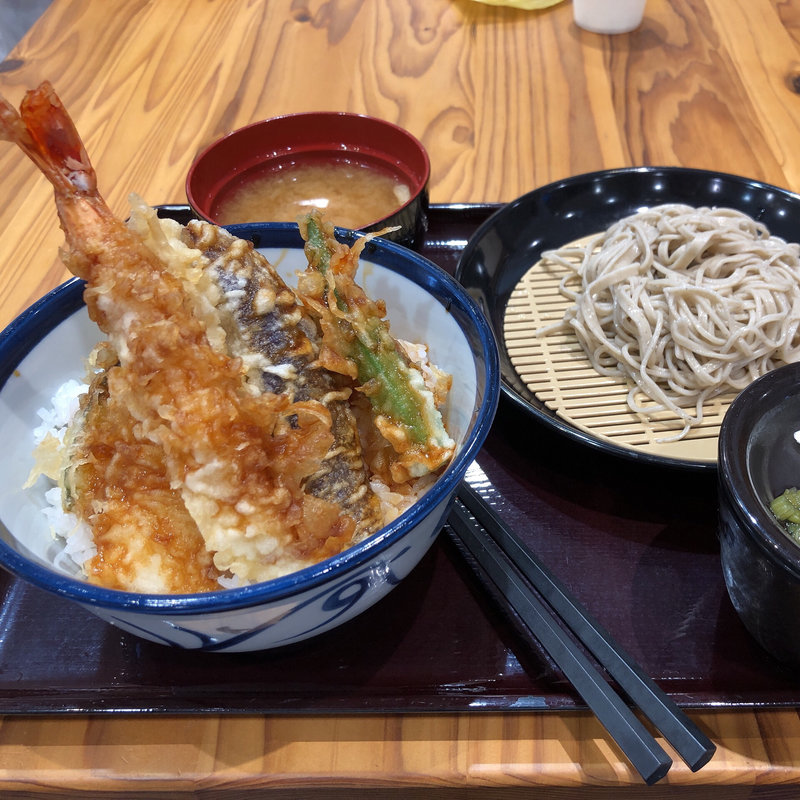 富士川天丼 (冷)小そばセット(天丼てんや富士川サービスエリア店)