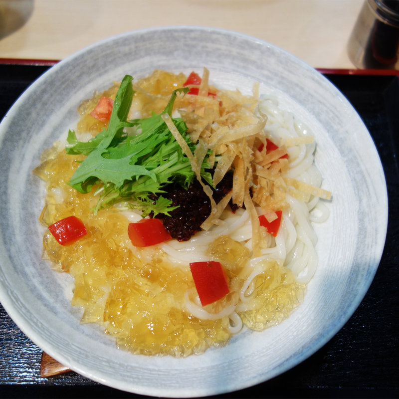冷やし辛みそうどん(博多ごろうどん)