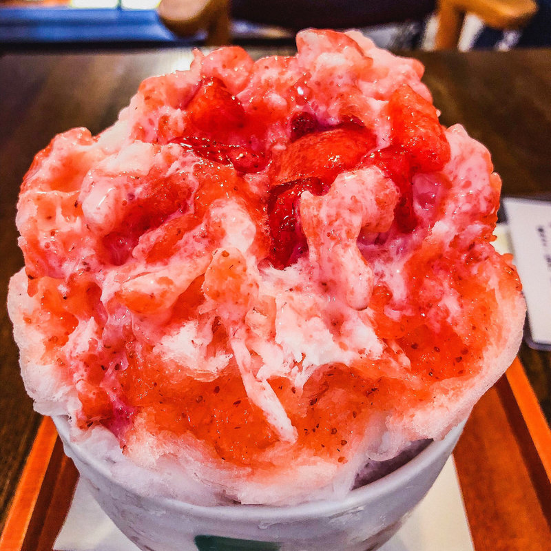 かき氷 苺みるく(穂わ心 （howakokocafe）)