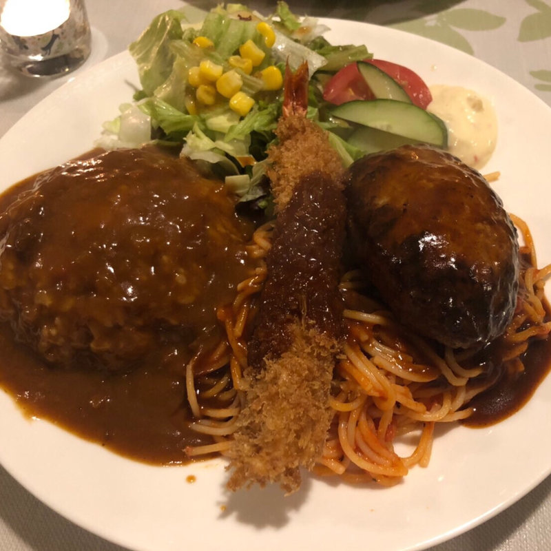 トルコライス ダブル (ハンバーグ、エビフライ)(プリムローズ （Primrose）)