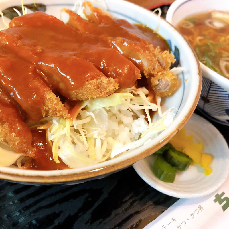 てりカツ丼とミニラーメン(ちちや )