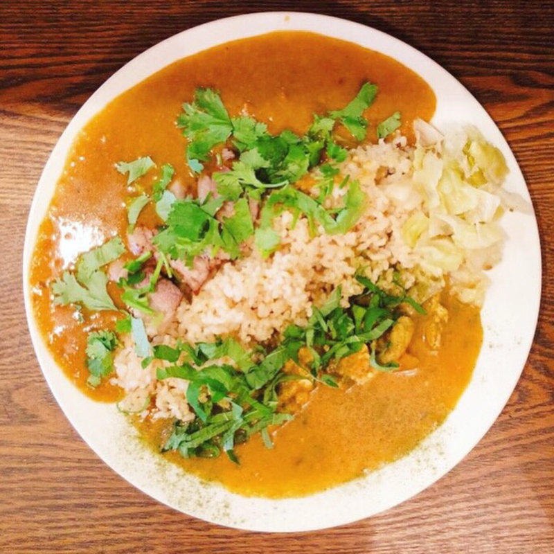 ラム&チキン（トッピング:パクチー、ソース増し）(SPICE125)