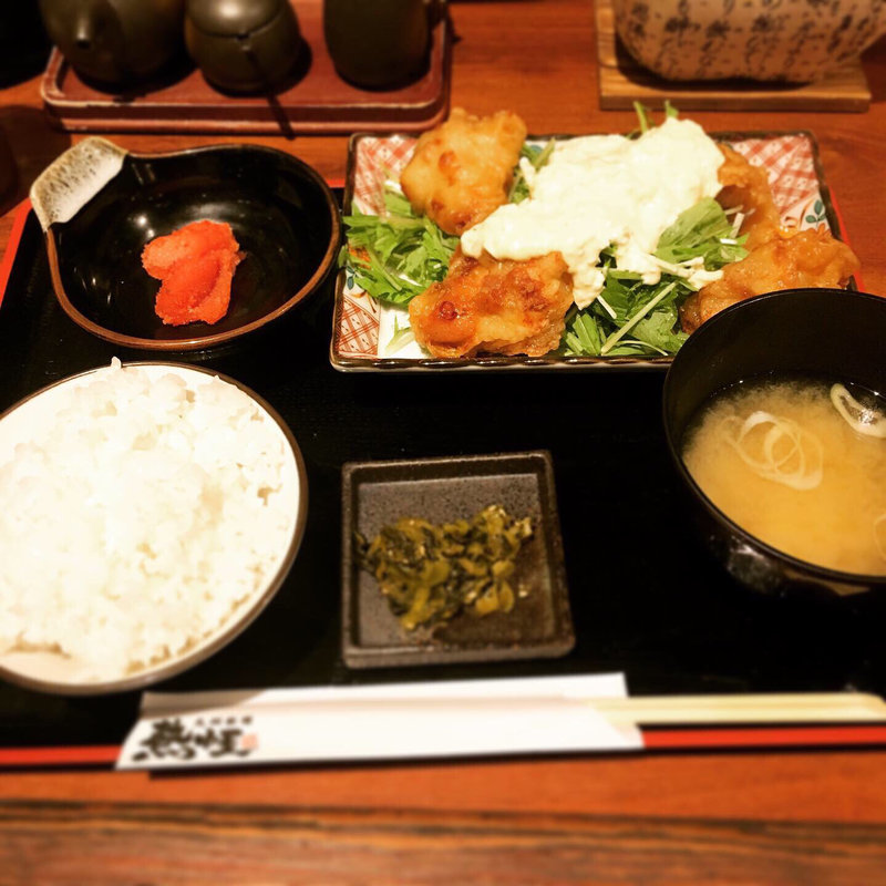 チキン南蛮タルタル定食(九州 熱中屋 錦糸町 LIVE)