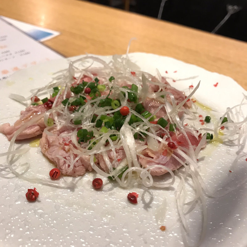 鴨ササミたたき(鴨屋SUN)