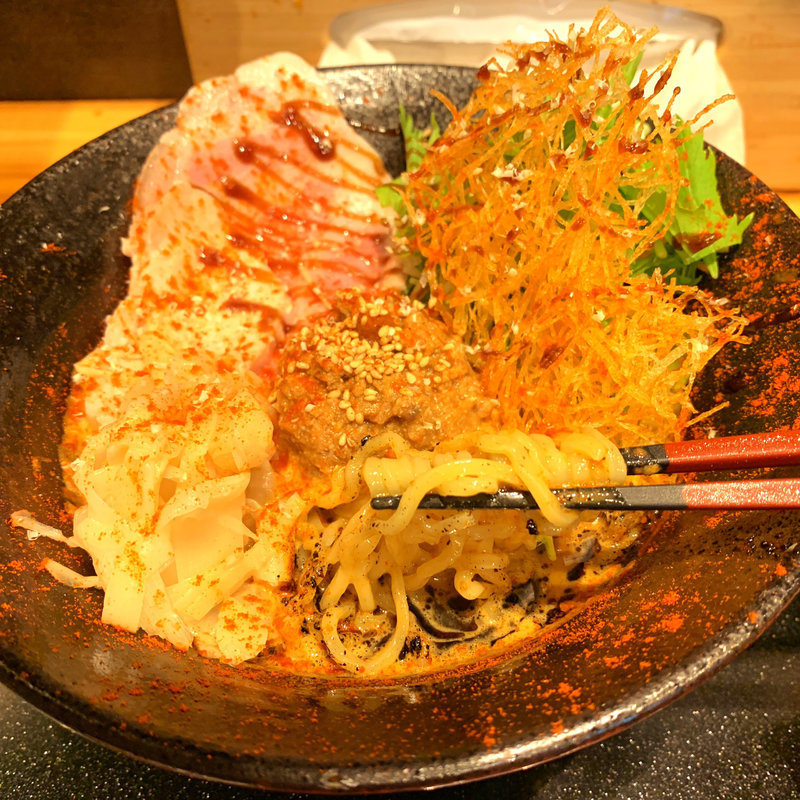 鯛坦麺(激辛)(鯛担麺専門店 抱きしめ鯛)