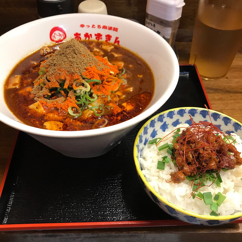 辛っとろ麻婆麺 5辛  のっけ飯セット(辛っとろ麻婆麺 赤ずきん 蒲田店)