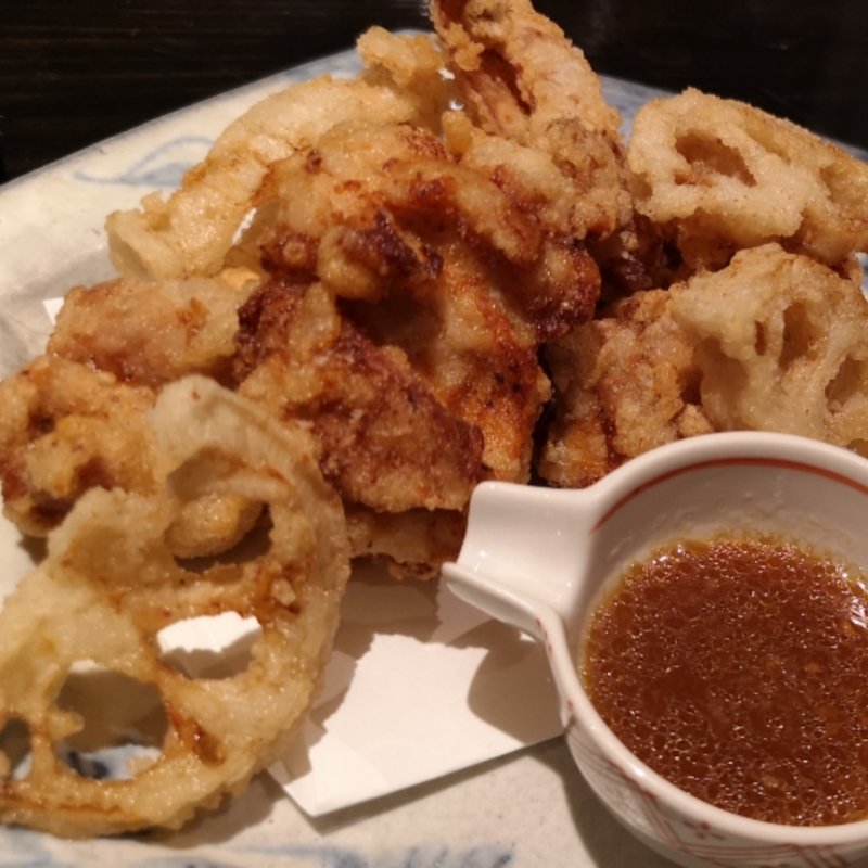 蓮根と大山鶏の唐揚げ(やさいと、 )