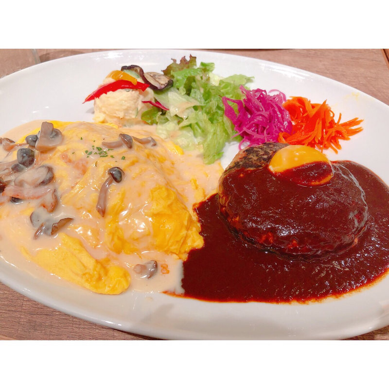 オムライス＆ハンバーグランチ(ハンバーグ＆グリル マ・メゾン キッチン 三越ラシック店 )