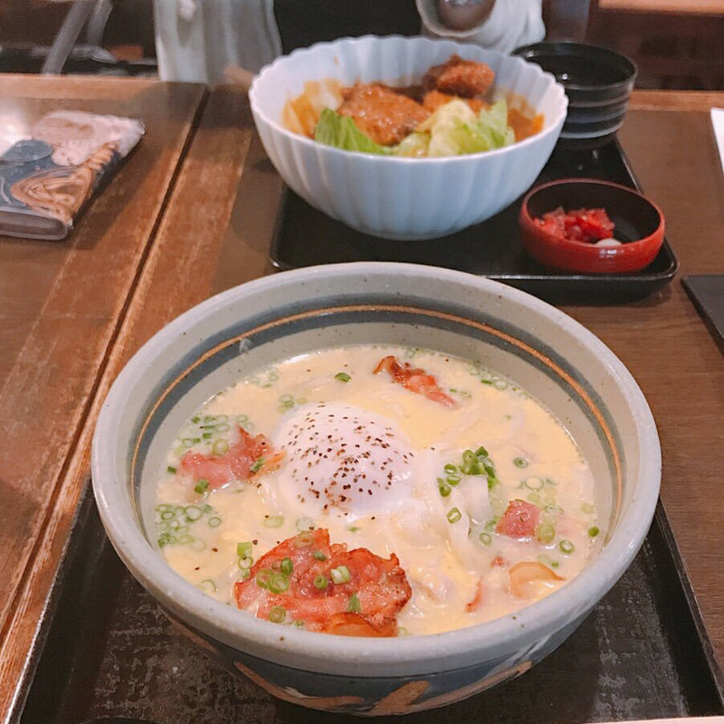 カルボナーラうどん(㈱三国一 東口店)