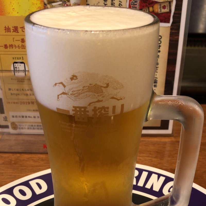 ビール生 中(立ち飲みバル M3)