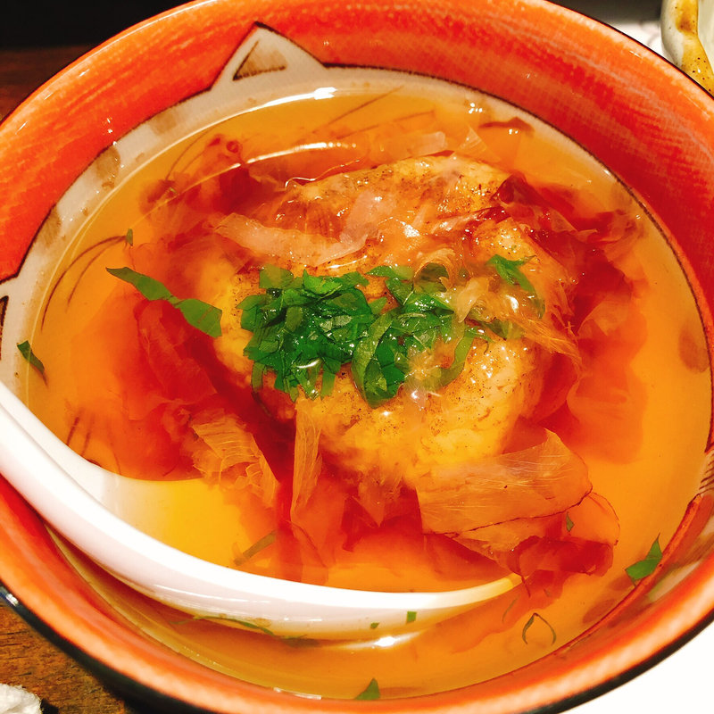 だし焼きおにぎり(肉と魚の鉄板酒場 かさ家)